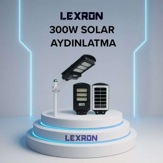 Lexron 300W Solar Aydınlatma lexron-300w-solar-aydinlatma-ip65-led-armatur